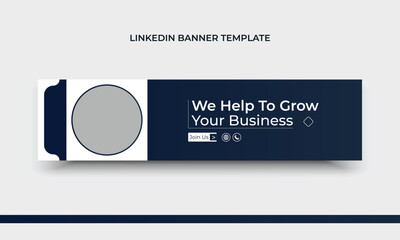 Business agency linkedin banner design template