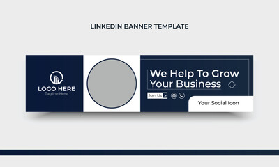 Business agency linkedin banner design template