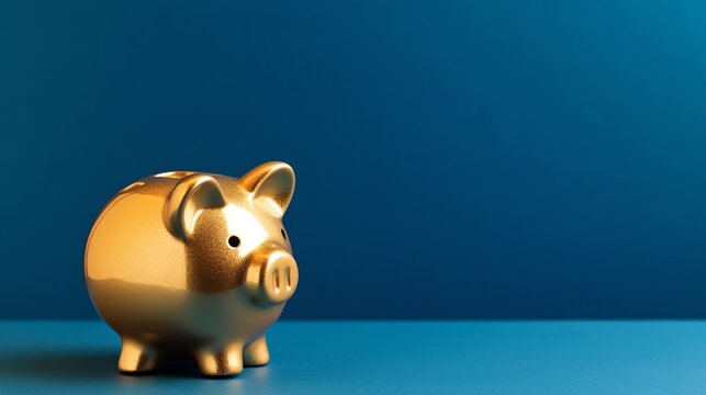 Gold piggy bank, Illustration - Stock Image - F012/7079 - Science Photo  Library