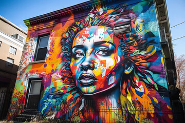Fototapeta premium Urban Palette: chromatic Splendor of Graffiti Art