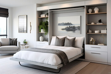 Tranquil Haven: Unveiling the Artistic Minimalism and Refined Simplicity of a Modern Bedroom Sanctuary