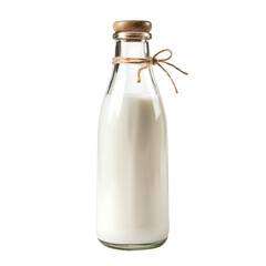 bottle of milk isolated on white background