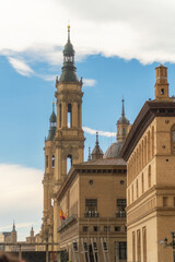 Naklejka premium exterior view to Basilica del Pilar in Zaragoza