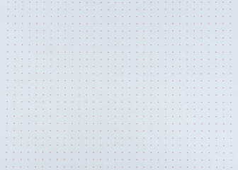 White sheet of paper lined with red dots, background.
