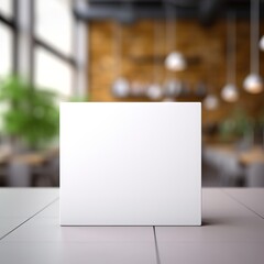 a white square blank paper sheet