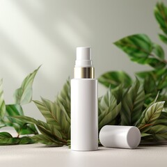 3d white bottle of skin serum