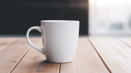 a white cup sitting on top of a table in white background