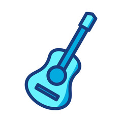 Guitar vector icon, musical symbol. Simple, flat design for web or mobile app