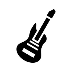 Guitar vector icon, musical symbol. Simple, flat design for web or mobile app