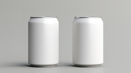 white can on a gray background