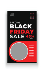 Black friday Sale social media story banner template