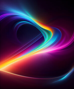 Abstract High Tech Background, Energy Flow Background. Generative AI