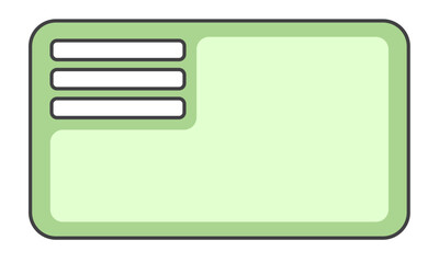 Rectangle Simple Infographic Stencil Textbox