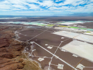 Lithium fields in the Atacama desert in Chile, South America - a surreal landscape where batteries...