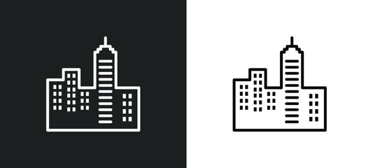 outline icon in white and black colors. flat vector icon from construction collection for web, mobile apps and