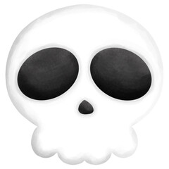 skull on a white