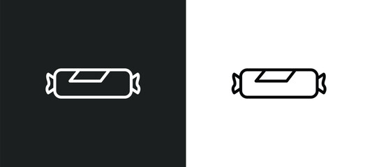 bolster outline icon in white and black colors. bolster flat vector icon from construction collection for web, mobile apps and ui. - obrazy, fototapety, plakaty