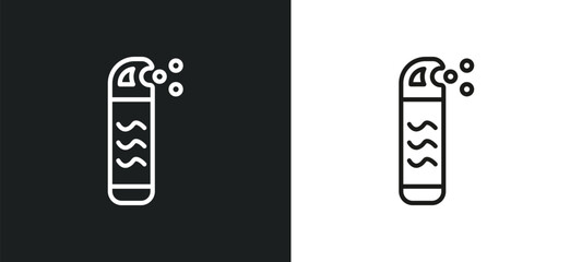 air freshener outline icon in white and black colors. air freshener flat vector icon from cleaning collection for web, mobile apps and ui.