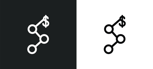 money outline icon in white and black colors. money flat vector icon from business collection for web, mobile apps and ui.