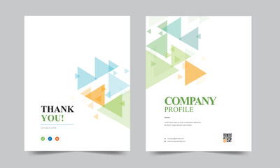 Company profile template and cover design.