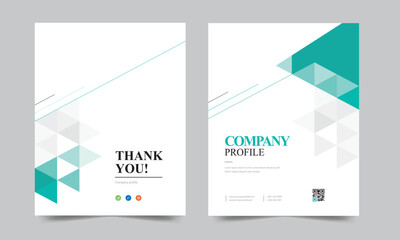 Company profile template and cover design. - obrazy, fototapety, plakaty