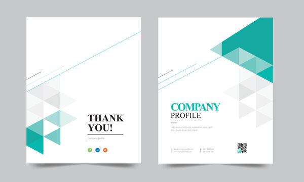 Company profile template and cover design.