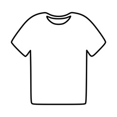 T-shirt clothing black outlines transparent vector illustration