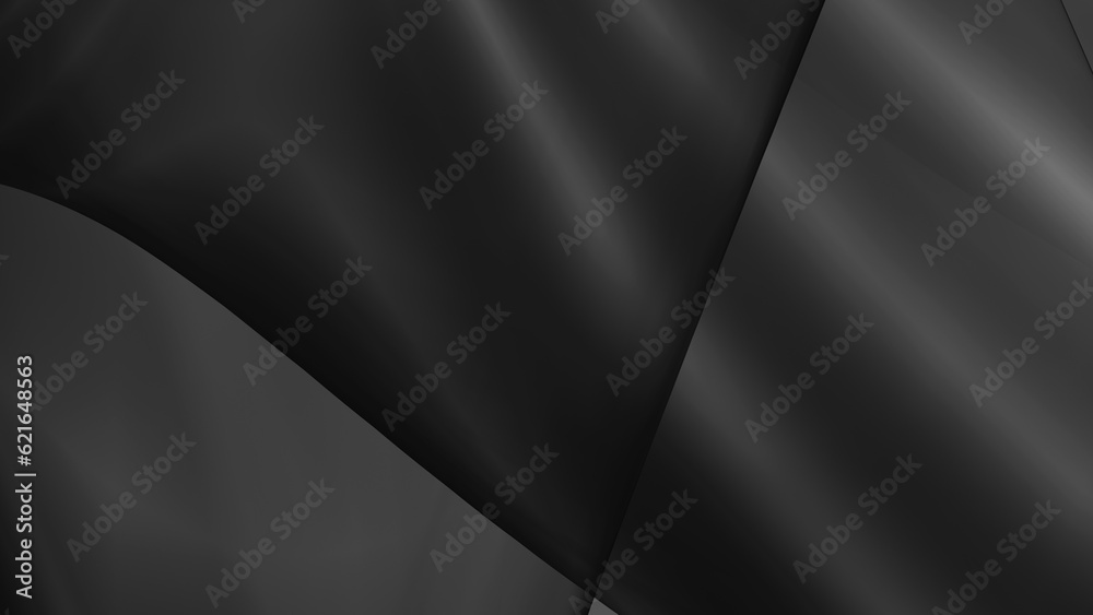 Poster abstract black background with smooth lines in 3d rendering for posters concept