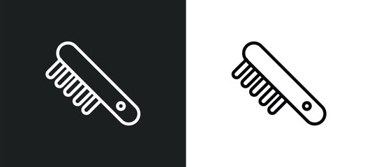 women comb outline icon in white and black colors. women comb flat vector icon from beauty collection for web, mobile apps and ui.