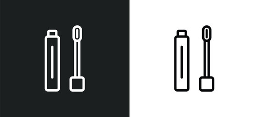 liquid makeup outline icon in white and black colors. liquid makeup flat vector icon from beauty collection for web, mobile apps and ui.