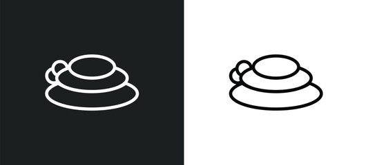 three stones outline icon in white and black colors. three stones flat vector icon from beauty collection for web, mobile apps and ui.