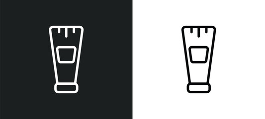 cream outline icon in white and black colors. cream flat vector icon from beauty collection for web, mobile apps and ui.