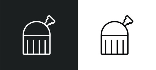 planetarium outline icon in white and black colors. planetarium flat vector icon from astronomy collection for web, mobile apps and ui.