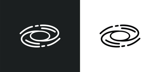 nebula outline icon in white and black colors. nebula flat vector icon from astronomy collection for web, mobile apps and ui. © Digital Bazaar
