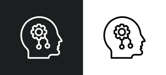 network outline icon in white and black colors. network flat vector icon from artificial intelligence collection for web, mobile apps and ui.