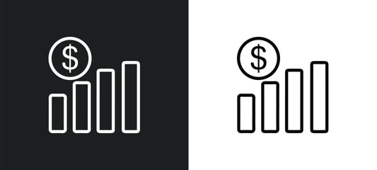 Obraz premium business outline icon in white and black colors. business flat vector icon from artificial intelligence collection for web, mobile apps and ui.
