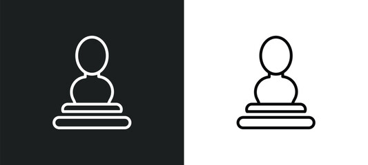 sculpture bust outline icon in white and black colors. sculpture bust flat vector icon from art collection for web, mobile apps and ui.