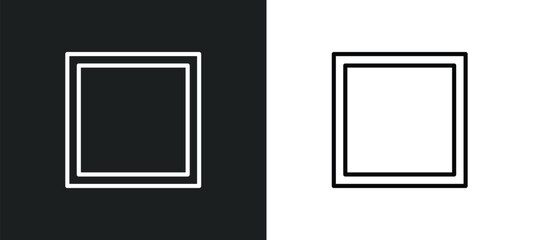 square outline icon in white and black colors. square flat vector icon from arrows collection for web, mobile apps and ui.