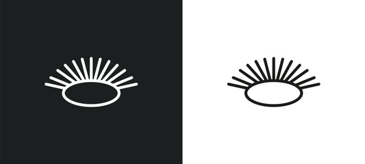 clam outline icon in white and black colors. clam flat vector icon from animals collection for web, mobile apps and ui.