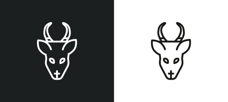 gazelle outline icon in white and black colors. gazelle flat vector icon from animals collection for web, mobile apps and ui.