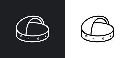 outline icon in white and black colors. flat vector icon from collection for web, mobile apps and