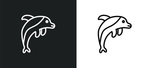 outline icon in white and black colors. flat vector icon from collection for web, mobile apps and