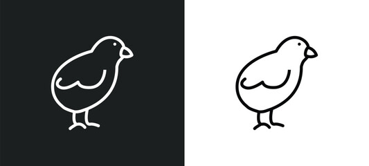 Fototapeta premium outline icon in white and black colors. flat vector icon from collection for web, mobile apps and
