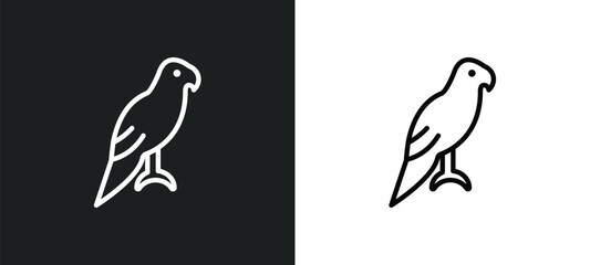 aw outline icon in white and black colors. aw flat vector icon from animals collection for web, mobile apps and ui.