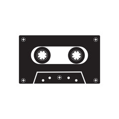 tape cassette icon logo vector design template