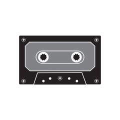tape cassette icon logo vector design template