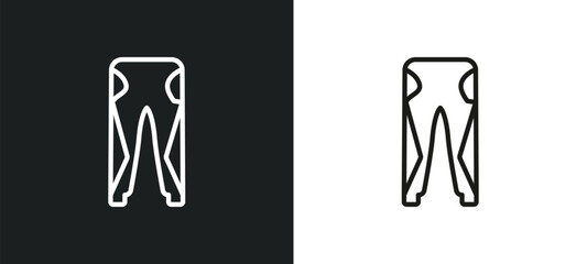 trouser of a football player outline icon in white and black colors. trouser of a football player flat vector icon from american football collection for web, mobile apps and ui.