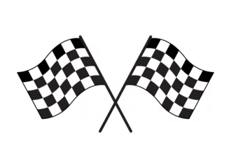 Foto auf Acrylglas F1 Checkered flags f1 racing. Formula One championship. Motorsport concept. Vector illustration isolated on a white background