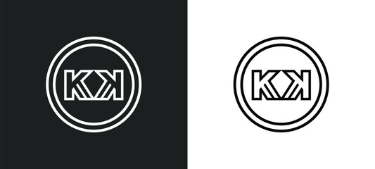 kenyan shilling outline icon in white and black colors. kenyan shilling flat vector icon from africa collection for web, mobile apps and ui.