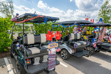 USA golf cart decorations